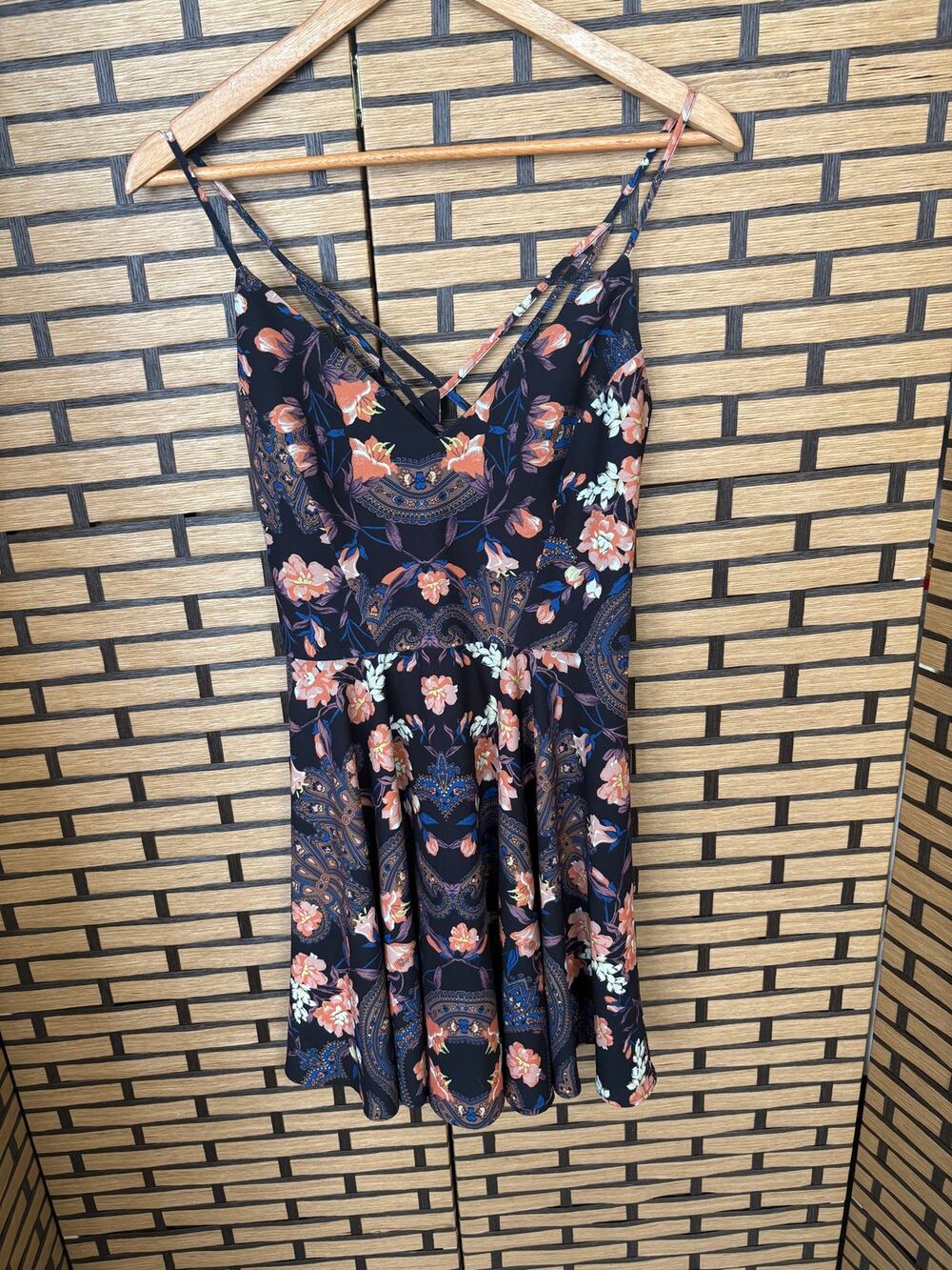 Bebe X Naven Black Floral Dress Size 10